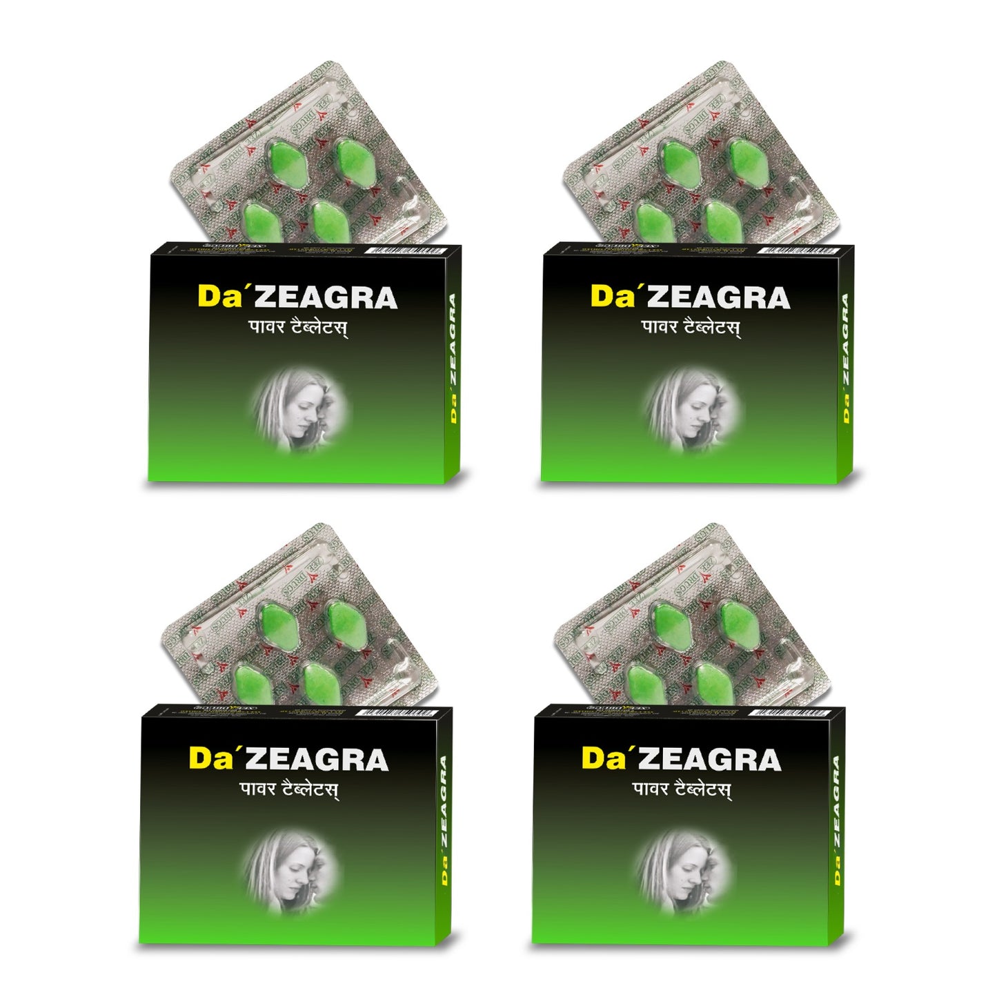 Da’zeagra Tablets for Men | For Intimate Performance, Confidence, Vitality & Longer-Lasting Comfort - 4 Tablets