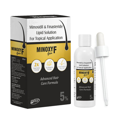 MINOXY F Gain Minoxidil 5% & Finasteride 0.1% Topical Hair Growth Solution