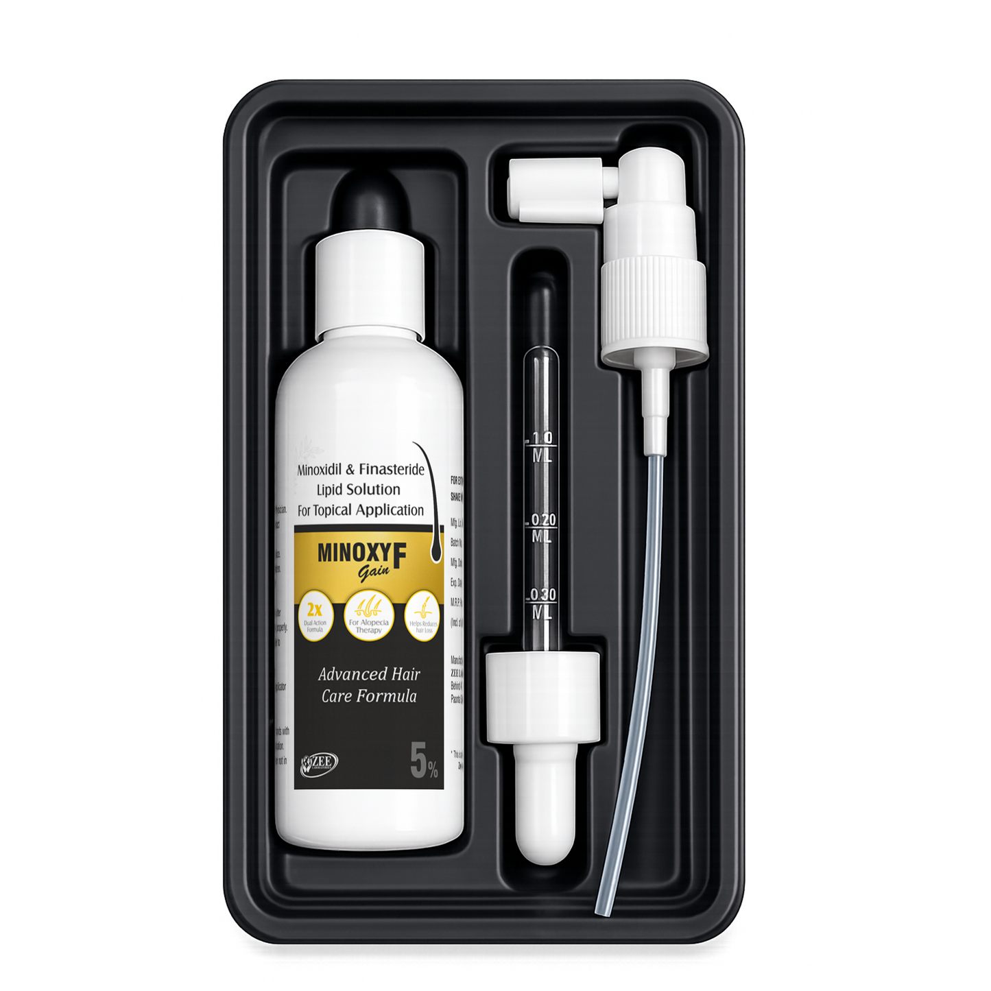 MINOXY F Gain Minoxidil 5% & Finasteride 0.1% Topical Hair Growth Solution
