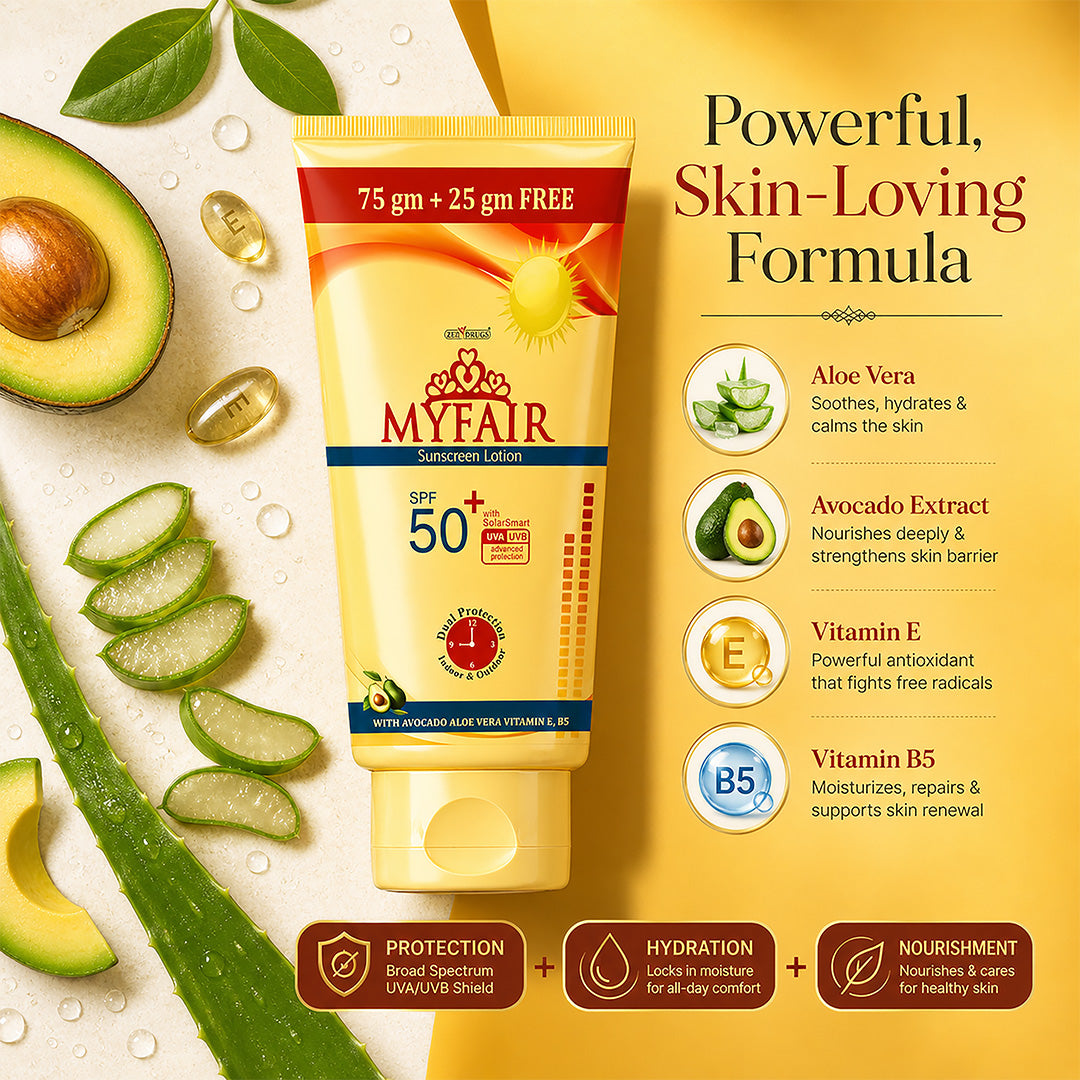 MyFair SPF 50+ Glow Sunscreen Lotion with UVA/UVB Protection