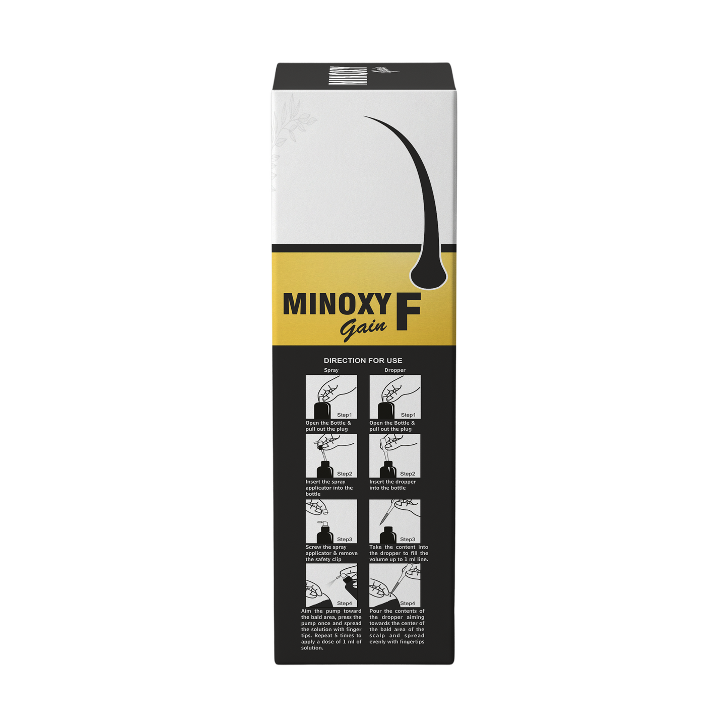 MINOXY F Gain Minoxidil 5% & Finasteride 0.1% Topical Hair Growth Solution