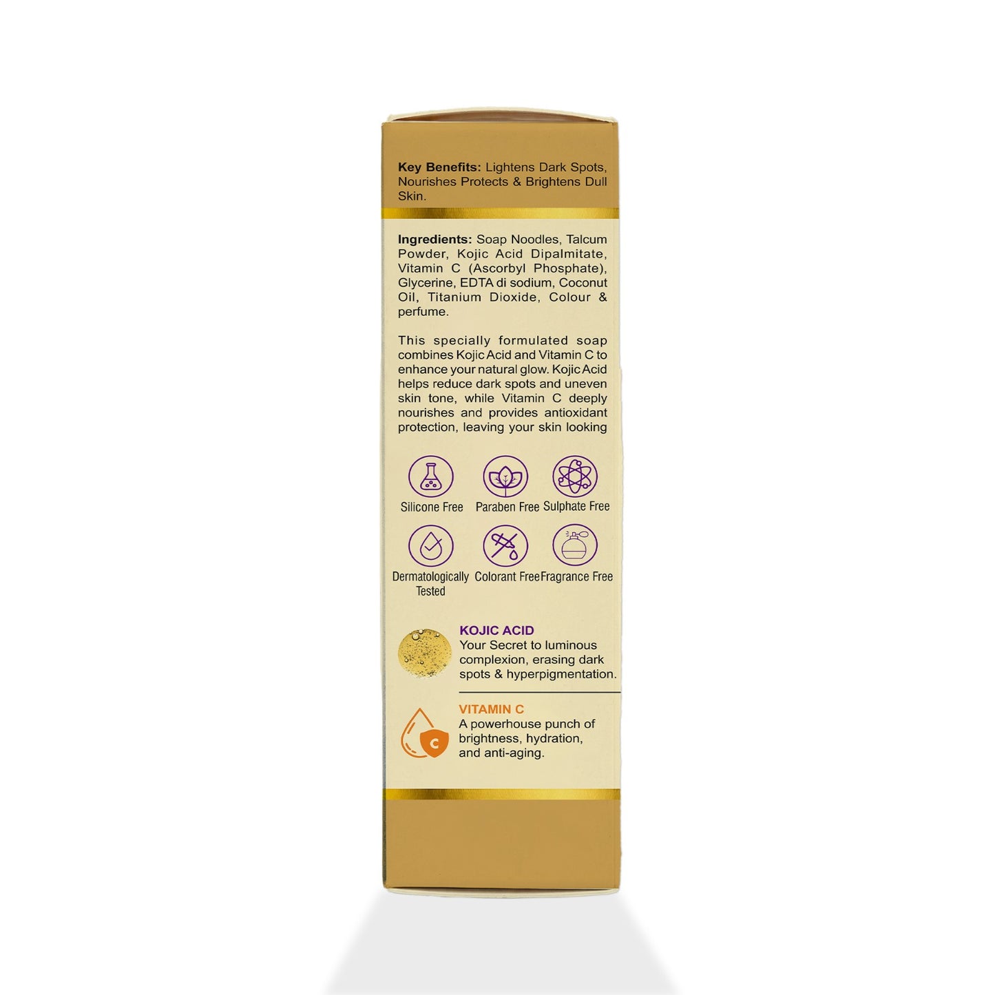 MyFair Kojic Acid & Vitamin C Soap for Dark Spots, Pigmentation, Acne & Skin Brightening - 100g