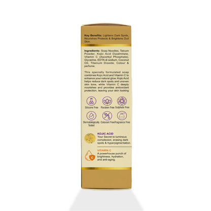 MyFair Kojic Acid & Vitamin C Soap for Dark Spots, Pigmentation, Acne & Skin Brightening - 100g