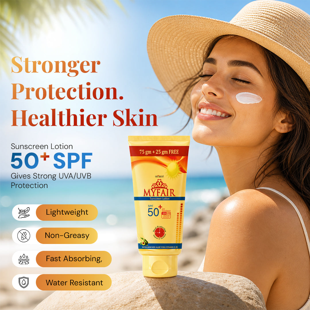 MyFair SPF 50+ Glow Sunscreen Lotion with UVA/UVB Protection
