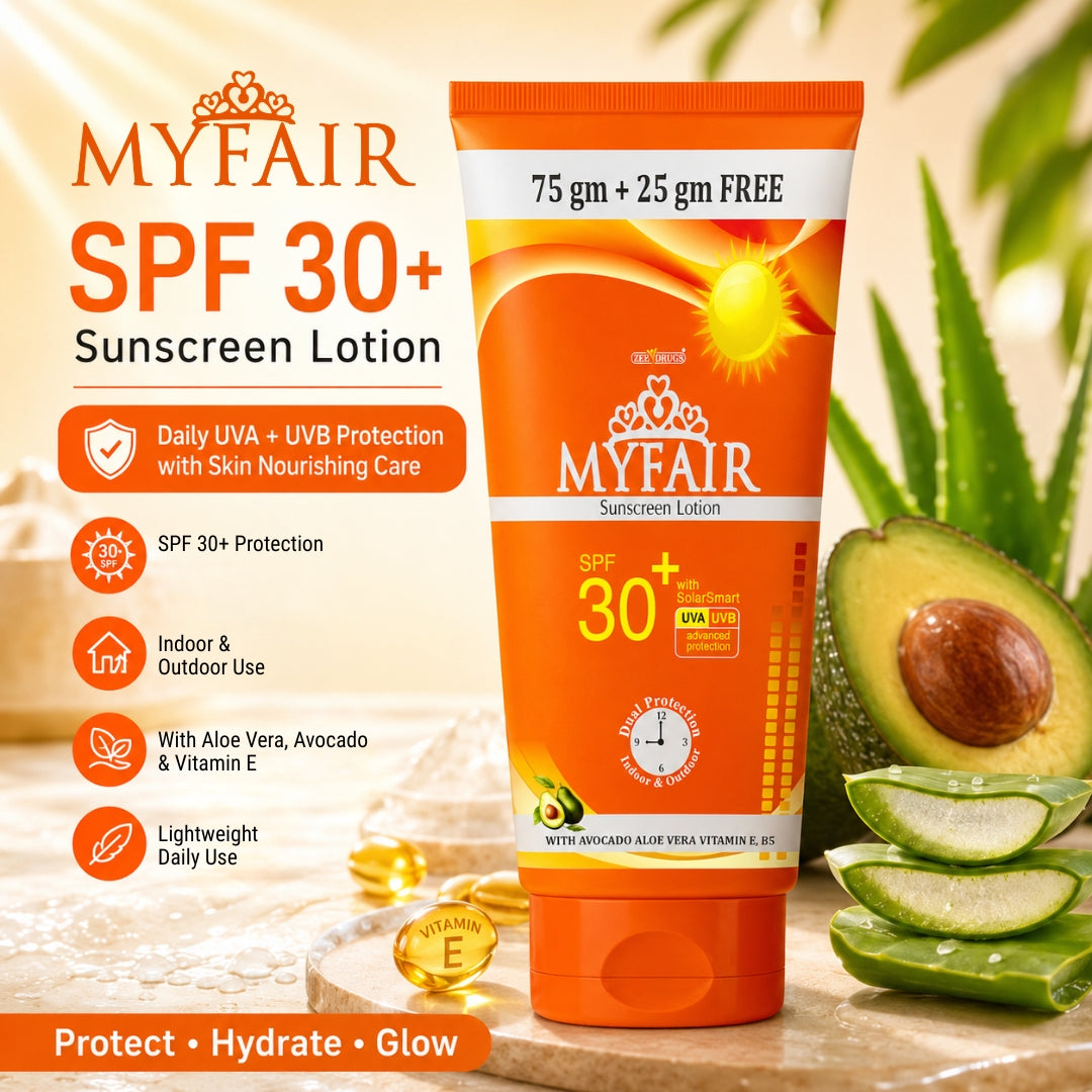 MYFAIR SPF 30+ Sunscreen Lotion with Solar Smart 30 UVA/UVB Protection