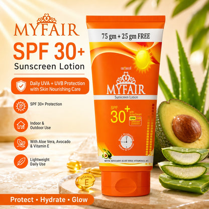 MYFAIR SPF 30+ Sunscreen Lotion with Solar Smart 30 UVA/UVB Protection