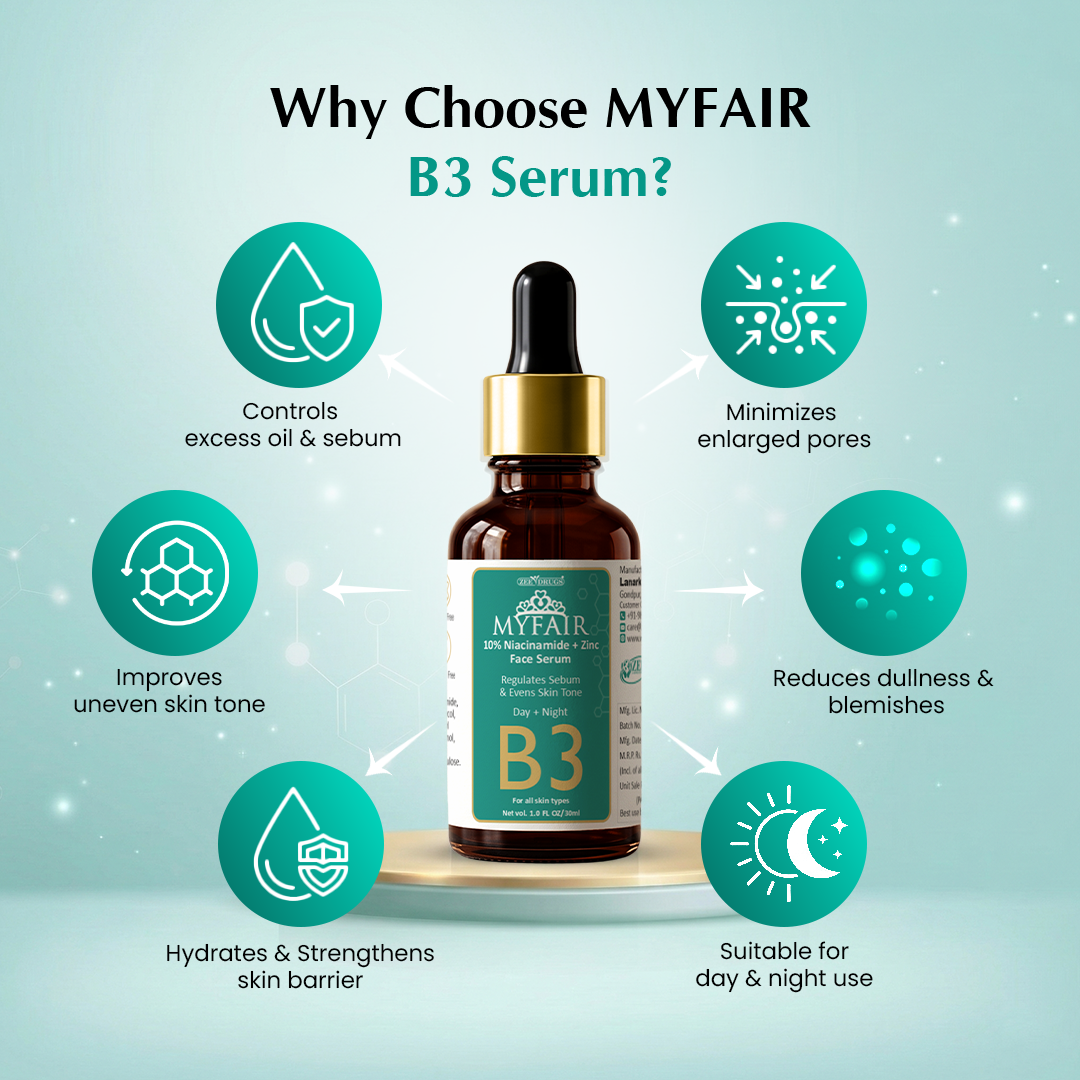 Myfair - 10% niacinamide face serum with zinc - 30 ml