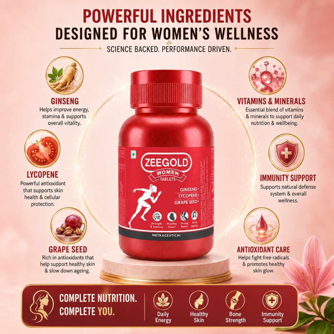 Zeegold Women Multivitamin Tablets for Strength, Immunity, & Stamina - 60 Tablets