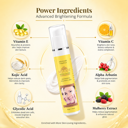 MyFair Extra Glow Cream for Skin Brightening, Radiance & Youthful Glow - 50g