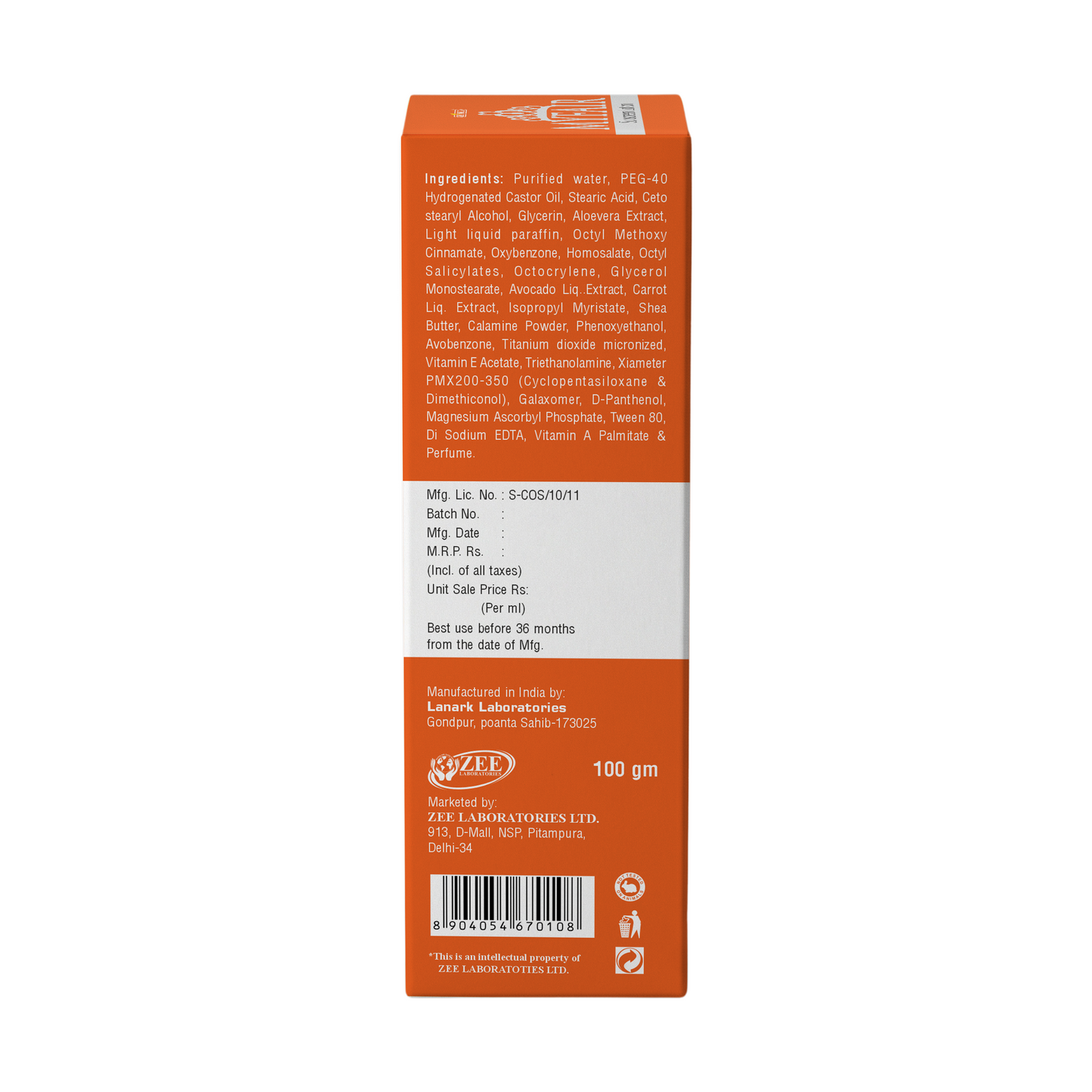 MYFAIR SPF 30+ Sunscreen Lotion with Solar Smart 30 UVA/UVB Protection