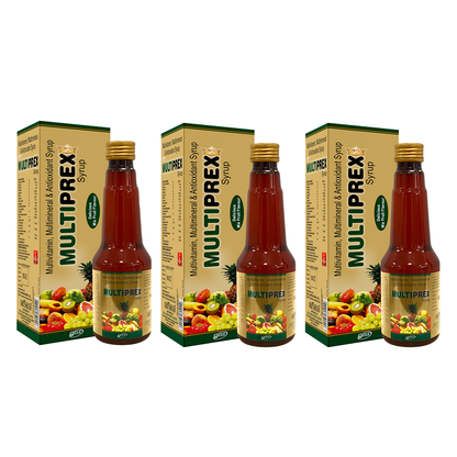Multiprex Multivitamin Syrup for Daily Energy, Stamina and Immunity Support - 225ml