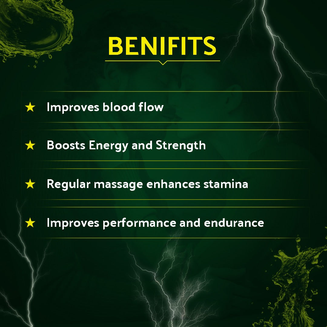 Da' Zeagra Power Massage Oil for Men | For Intimate Performance, Confidence, Vitality & Longer-Lasting Comfort - 25ml
