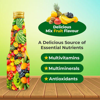 Multiprex Multivitamin Syrup for Daily Energy, Stamina and Immunity Support - 225ml
