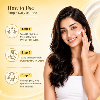 MyFair Extra Glow Cream for Skin Brightening, Radiance & Youthful Glow - 50g