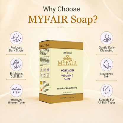 Myfair - Kojic Acid with Vitamin C Soap - 100 Gram