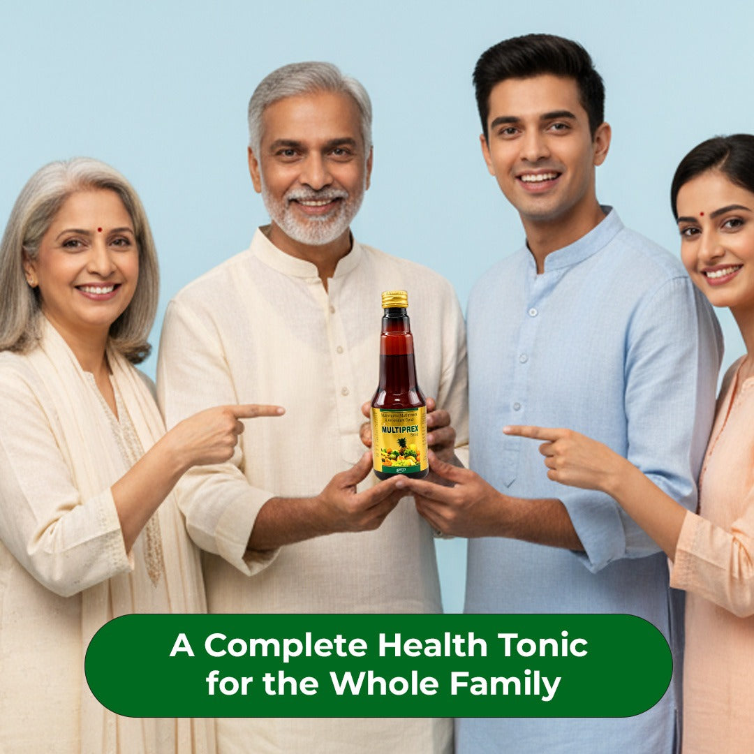 Multiprex Multivitamin Syrup for Daily Energy, Stamina and Immunity Support - 225ml