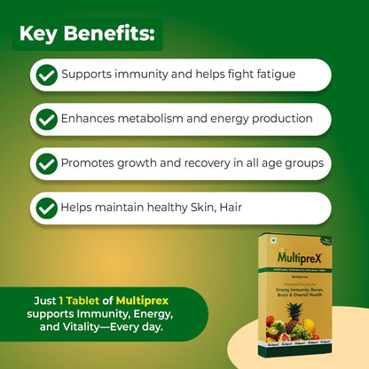 Multiprex Multivitamin Tablets for Men & Women