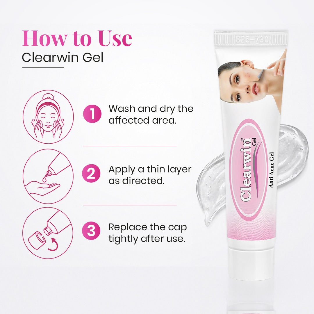Clearwin Gel for Acne, Pimples, and Clear Skin - 15g
