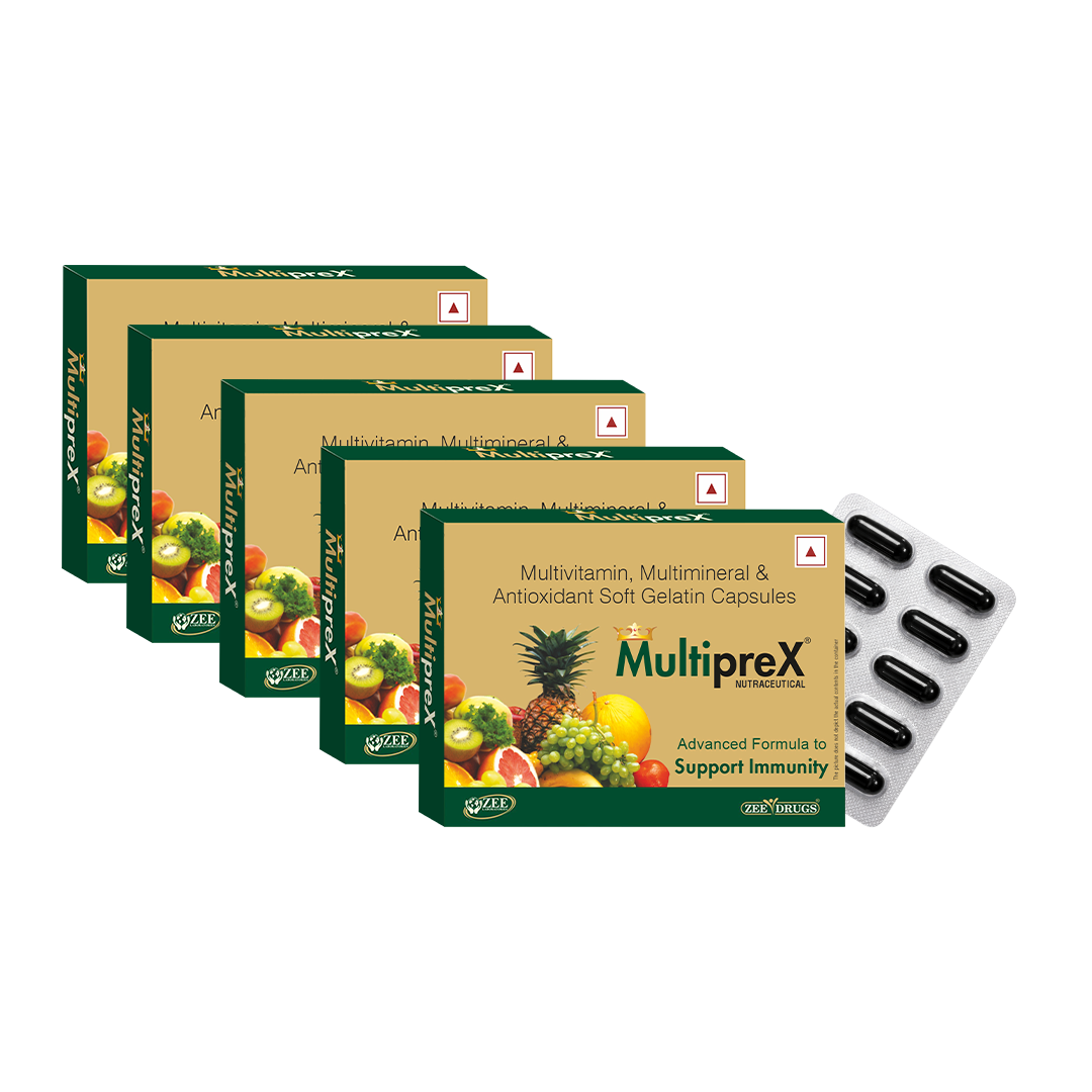 Multiprex Multivitamin Capsules for Daily Energy, Stamina and Immunity Support - 10 Capsules