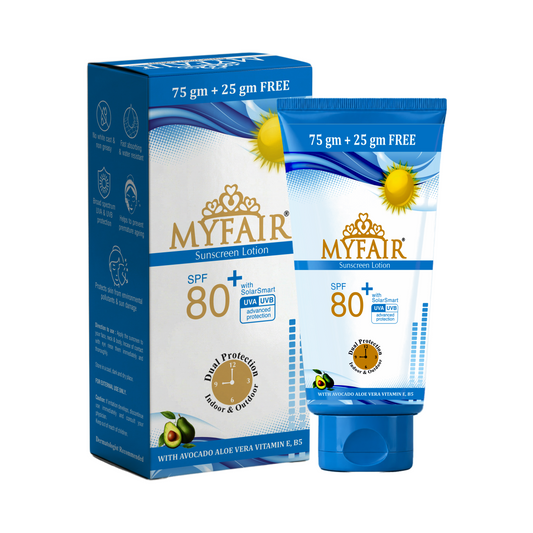 MyFair Sunscreen Lotion SPF 80+ for Men & Women - 100g