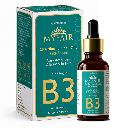 MyFair 10% Niacinamide and Zinc Face Serum for Smooth, Clear & Glowing Skin - 30ml