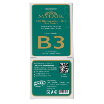 Myfair - 10% niacinamide face serum with zinc - 30 ml