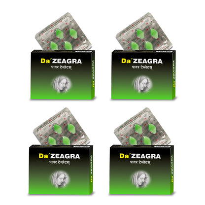 Da'ZEAGRA Tablets for Men | For Intimate Performance, Confidence, Vitality & Longer-Lasting Comfort - 4 Tablets