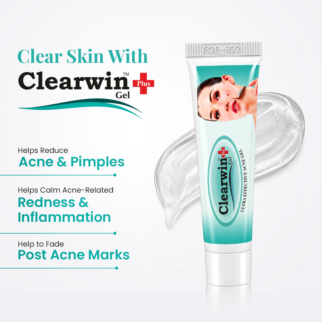 Clearwin Plus Gel for Acne, Pimples, and Clear Skin - 15g