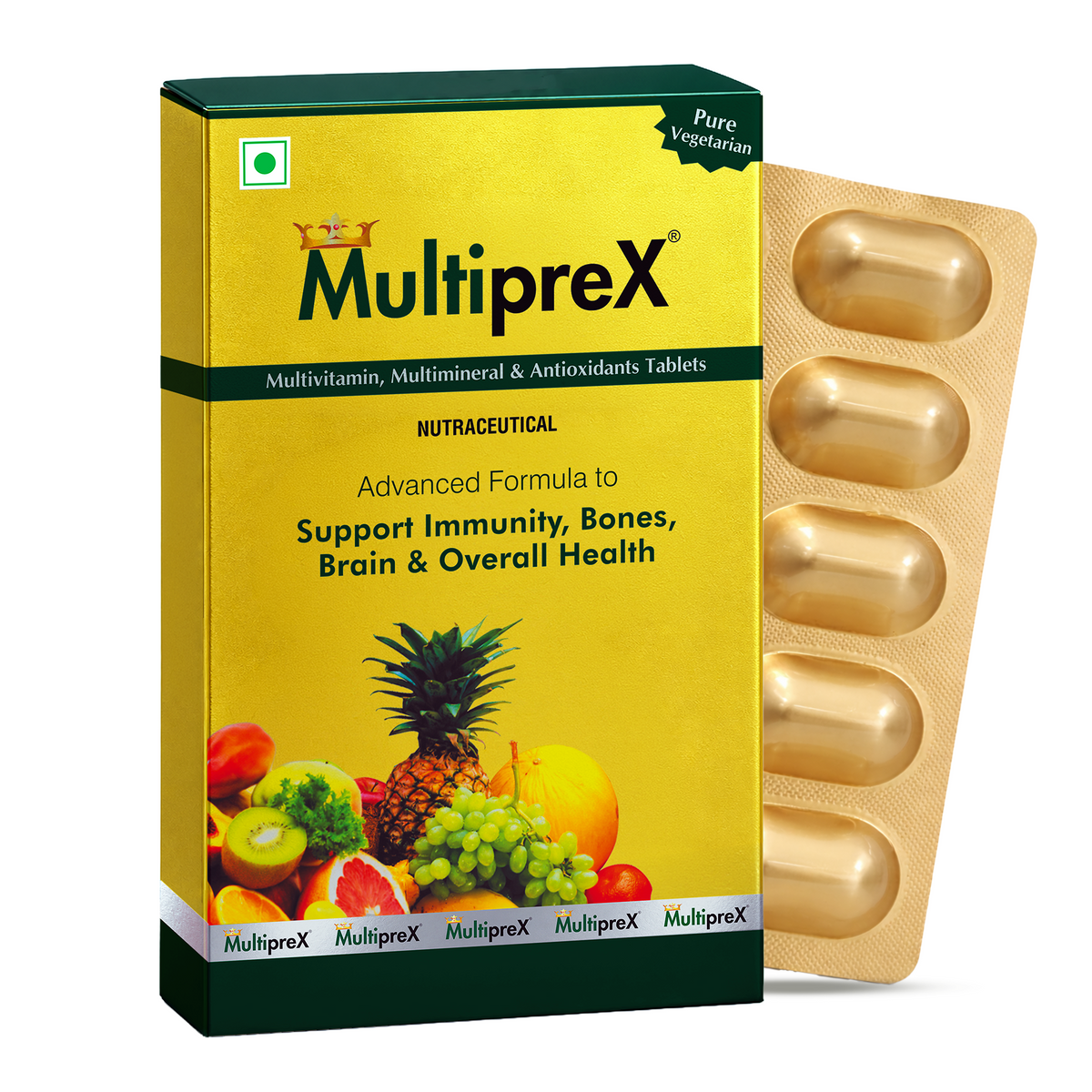 Multiprex Multivitamin Veg Tablets - 10 Tablets