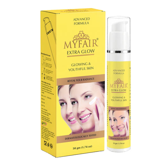 MyFair Extra Glow Face Cream | Alpha Arbutin, Kojic Acid, Vitamin C & E | Glowing Skin Cream - 50g