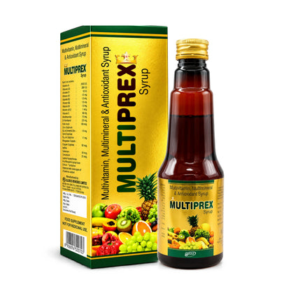 Multiprex Multivitamin Syrup for Daily Energy, Stamina and Immunity Support - 225ml