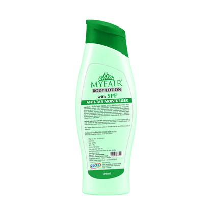 MyFair Anti Tan Body Lotion with SPF | UVA UVB Protection | Aloe Vera Moisturiser | 100ml