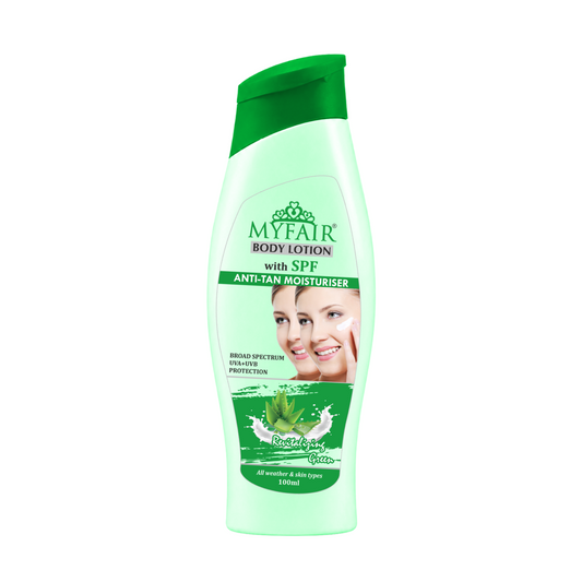 MyFair Anti Tan Body Lotion with SPF | UVA UVB Protection | Aloe Vera Moisturiser | 100ml
