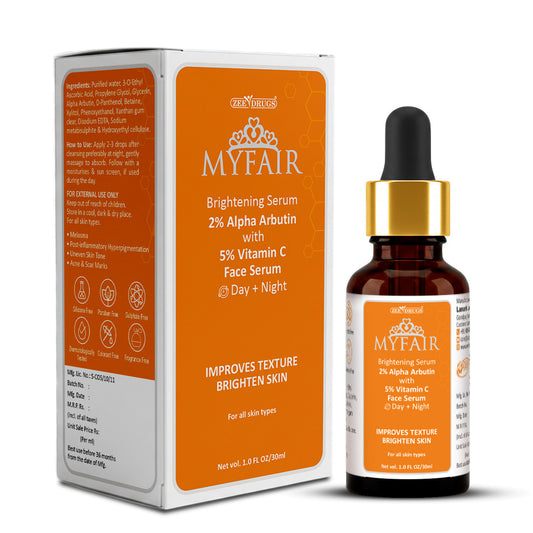 Myfair Brightening Serum with 2% Alpha Arbutin & 5% Vitamin C Face Serum