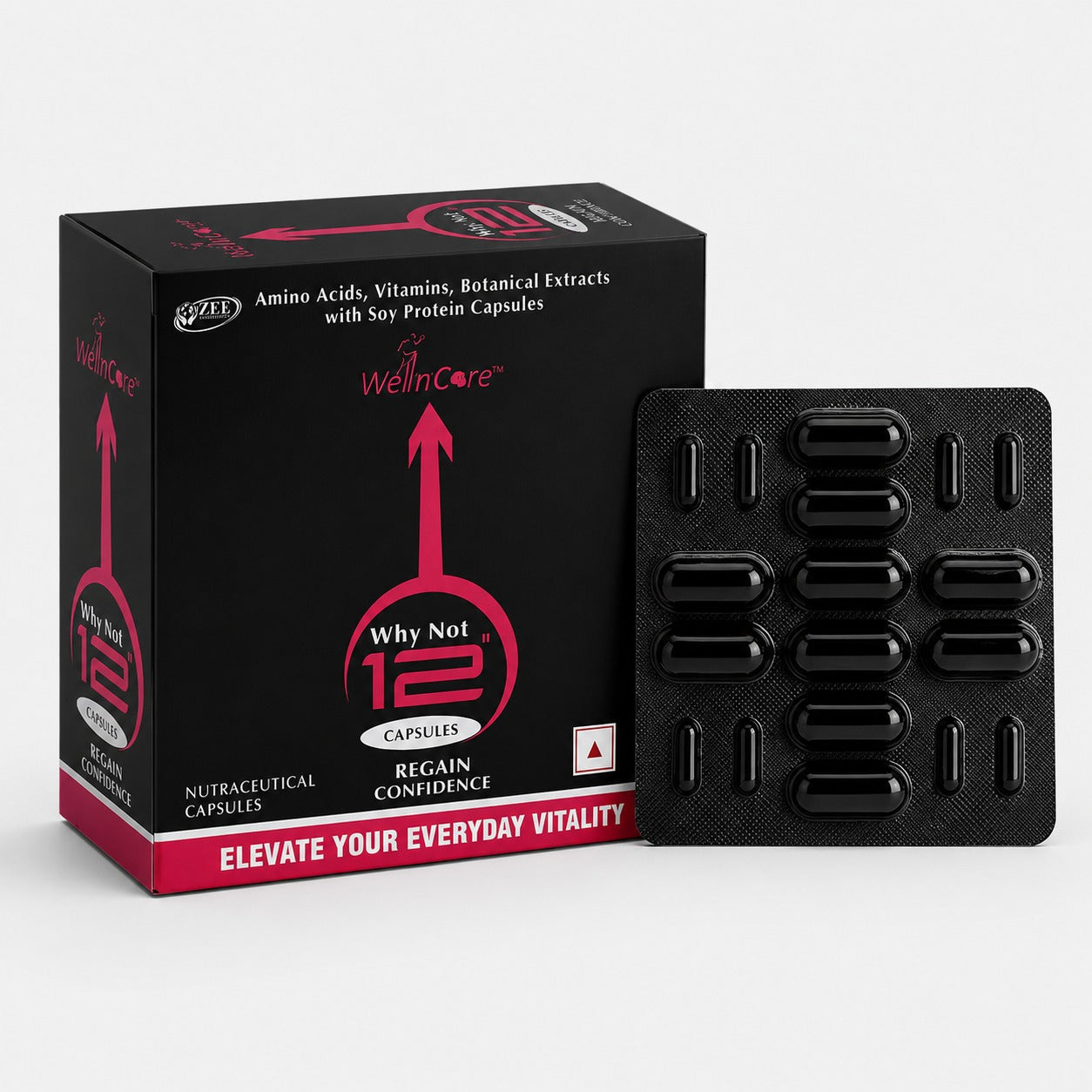 Why Not 12 Capsules for Men | For Intimate Growth, Vitality & Long-Lasting Performance - 30 Capsules