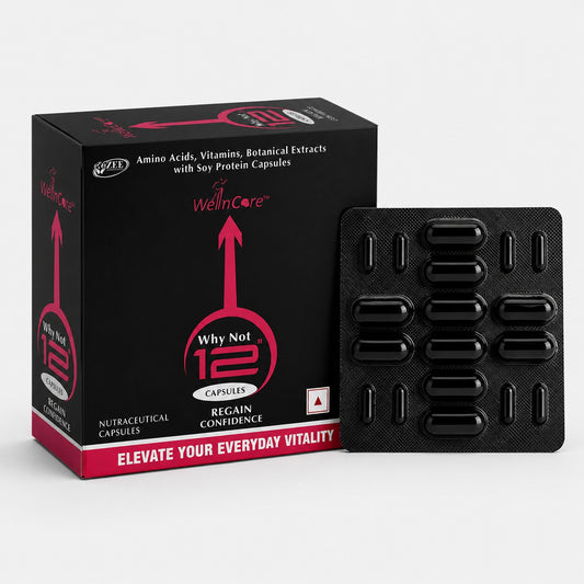Why Not 12 Capsules for Men | For Intimate Growth, Vitality & Long-Lasting Performance - 30 Capsules