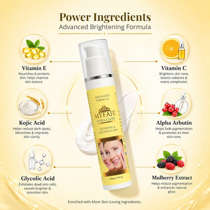 MyFair Extra Glow Cream for Skin Brightening, Radiance & Youthful Glow - 50g