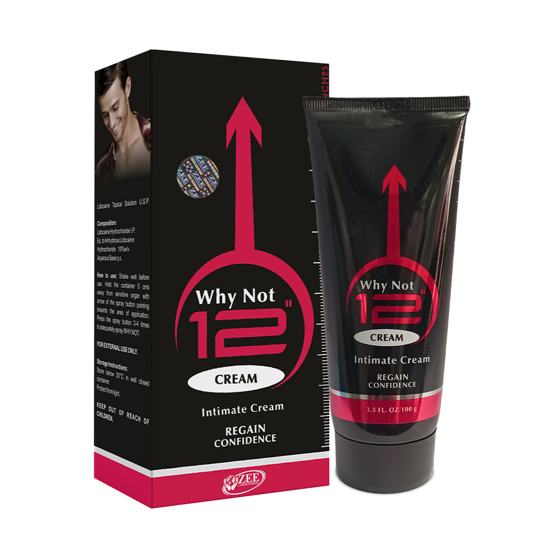 Why Not 12 Cream for Men | For Intimate Growth, Vitality & Long-Lasting Performance - 100g
