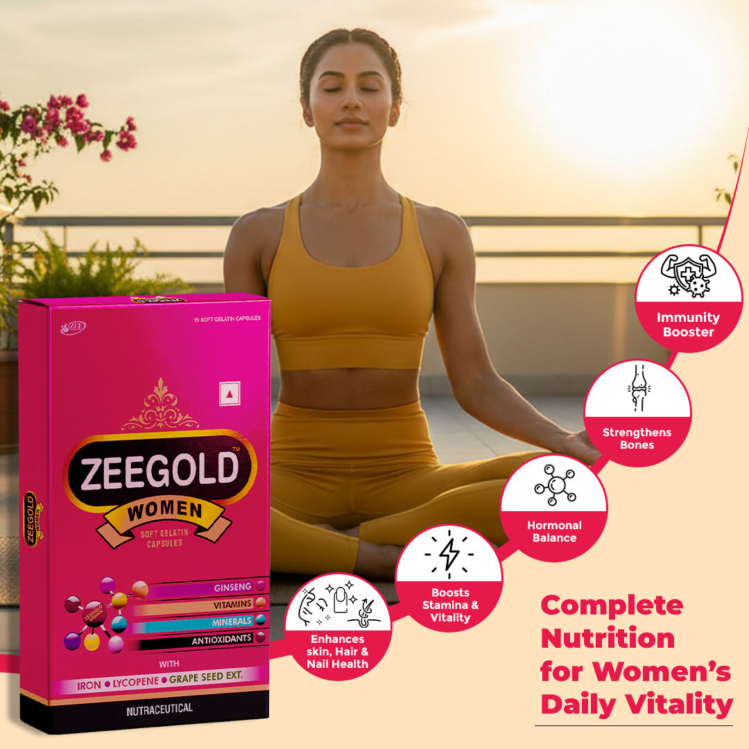 Zeegold Women Multivitamin Capsules for Daily Energy, Stamina and Immunity - 15 Capsules