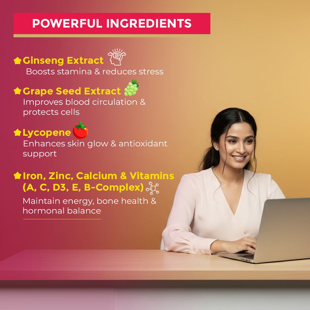 Zeegold Women Multivitamin Capsules for Daily Energy, Stamina and Immunity - 15 Capsules