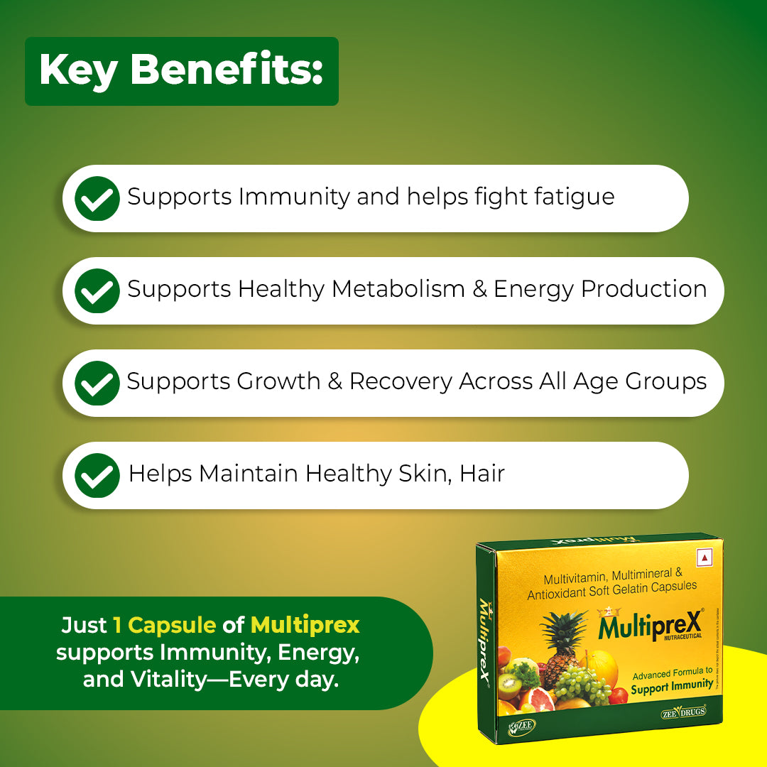 Multiprex Multivitamin Capsules - 10 Capsules